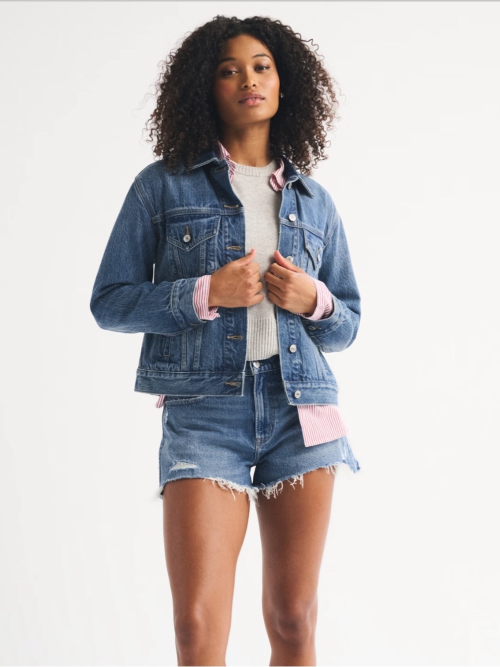 Abercrombie Curve Love “The Mom Short” high-rise